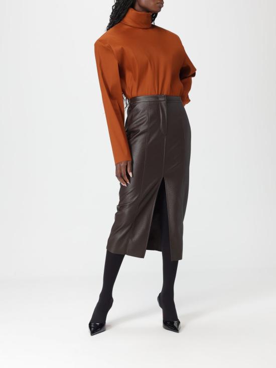 25FW 생로랑 실크 블렌드 탑 845857Y5J95 2498 Leather - SAINT LAURENT