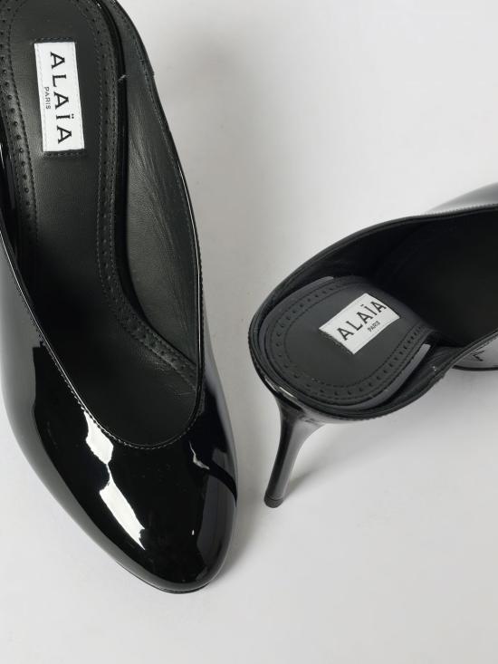25FW 알라이아 뮬/슬리퍼 AA3M048CK168 999 Black - ALAIA
