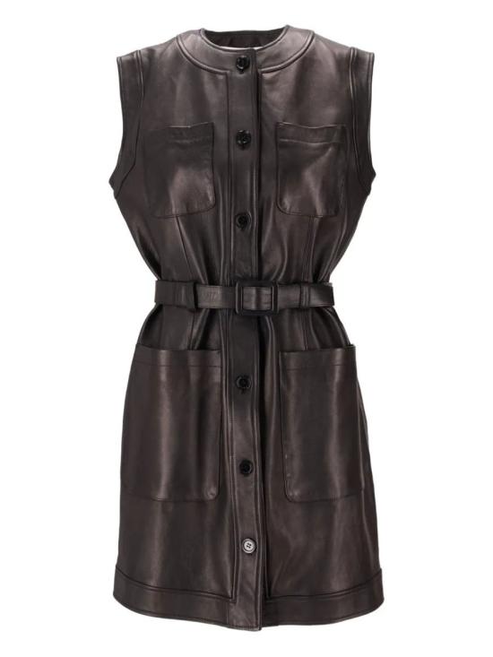 25FW 라 로즈 미디 원피스 1395LEATHERDRESS CUOIO