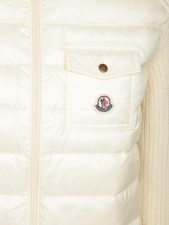25FW 몽클레어 패딩 울 집업 가디건 9B00028M4281034 WHITE DOM - MONCLER