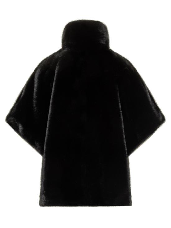 25FW 핑코 페이크 퍼 케이프 103837A2PI Z99 NERO LIMOUSINE - PINKO