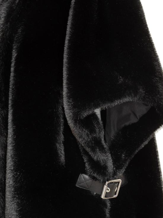 25FW 핑코 페이크 퍼 케이프 103837A2PI Z99 NERO LIMOUSINE - PINKO