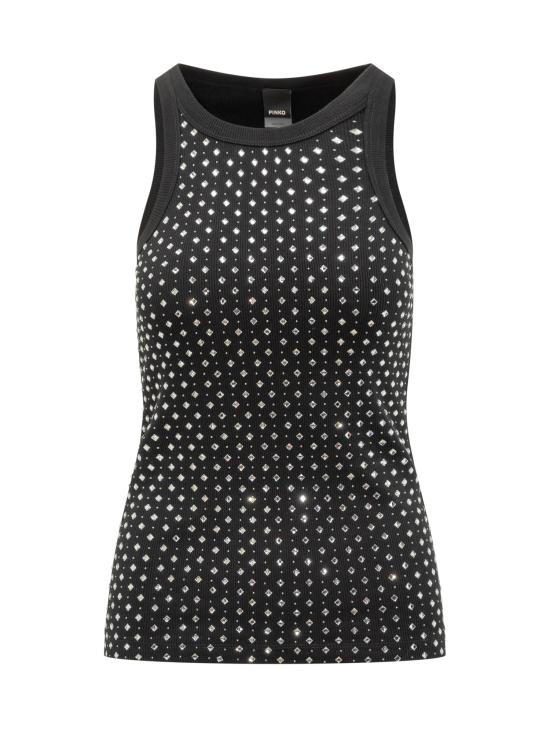 25FW 핑코 민소매 티셔츠 105928A2XY Z99 NERO LIMOUSINE