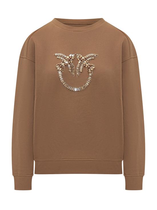 25FW 핑코 긴팔 티셔츠 100534A2RO M10 MARRONE CAFFE