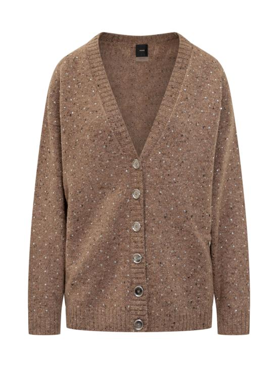 25FW 핑코 가디건 105739A2U4 C3Z MULTI CAMMELLO BIANCO