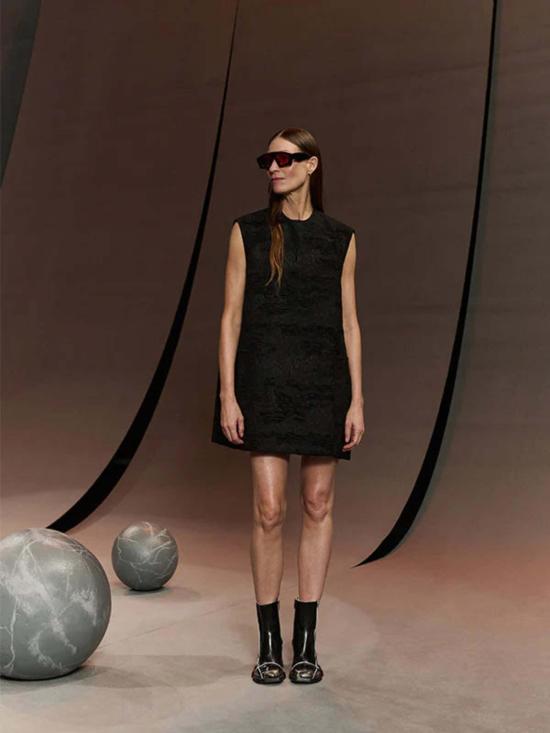  헨릭 빕스코브 숏 원피스 Henrik Vibskov 다트 민소매 드레스 Fishes 블랙 - HENRIK VIBSKOV