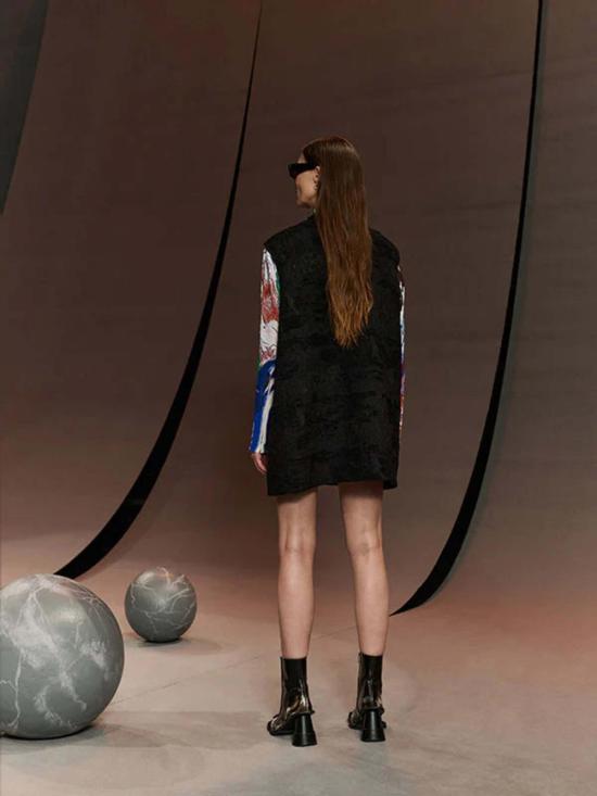  헨릭 빕스코브 숏 원피스 Henrik Vibskov 다트 민소매 드레스 Fishes 블랙 - HENRIK VIBSKOV