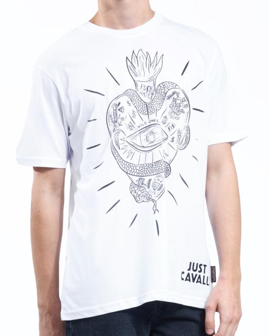 25FW 저스트까발리 반팔 티셔츠 79OAHT20 CJ500 003 BIANCO - JUST CAVALLI