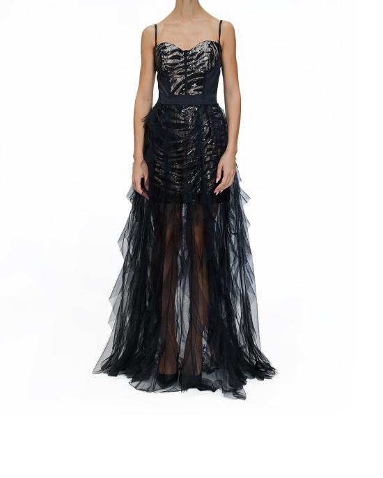 25FW 저스트까발리 롱 원피스 79PAO917 J0222 899 NERO - JUST CAVALLI