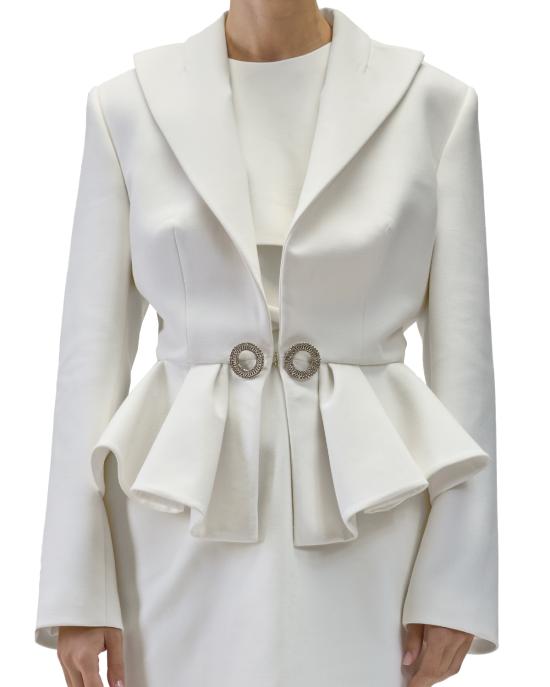 25FW 제니 수트 자켓 79AJQ574 N0690 003 BIANCO - GENNY