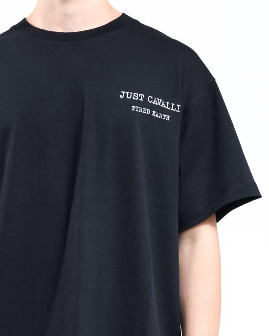 25FW 저스트까발리 반팔 티셔츠 79OAHE14 CJ118 899 NERO - JUST CAVALLI