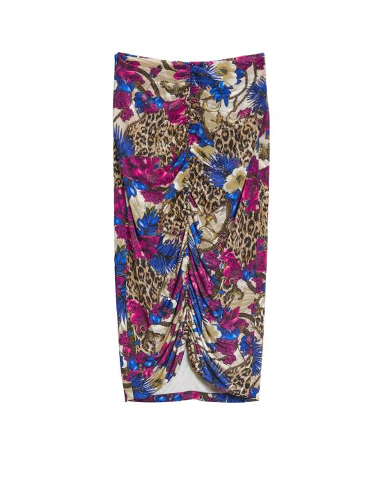 25FW 저스트까발리 롱 스커트 79PAE815 JS531 R69 MULTICOLOR