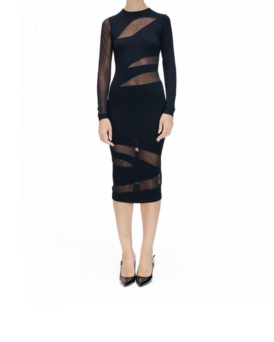 25FW 저스트까발리 미디 원피스 79PAOM21 CMH59 899 NERO - JUST CAVALLI