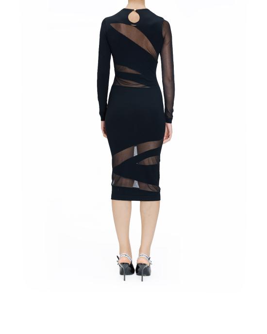 25FW 저스트까발리 미디 원피스 79PAOM21 CMH59 899 NERO - JUST CAVALLI