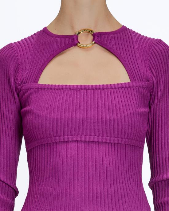 25FW 저스트까발리 스웨터 79PAFM07 CMH56 343 VIOLA - JUST CAVALLI