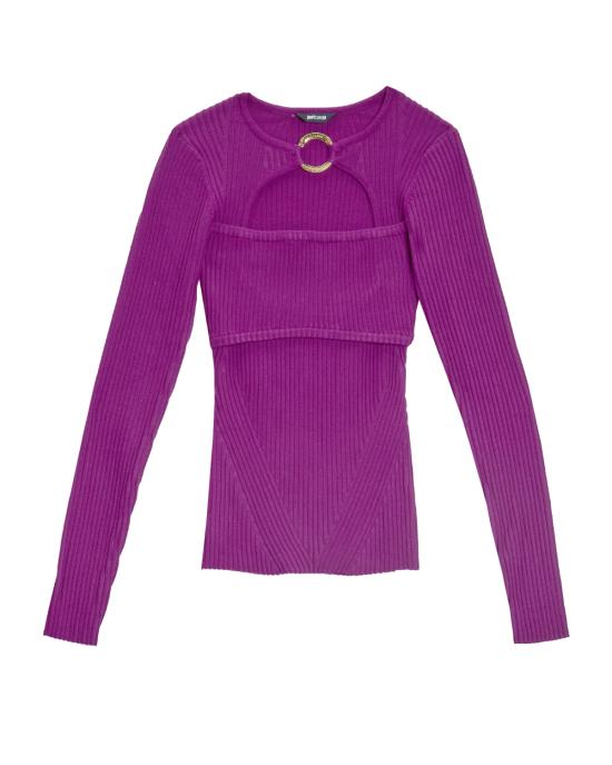 25FW 저스트까발리 스웨터 79PAFM07 CMH56 343 VIOLA