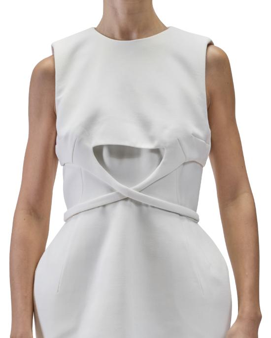 25FW 제니 숏 원피스 79AJO453 N0690 003 BIANCO - GENNY