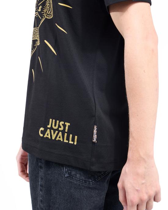 25FW 저스트까발리 반팔 티셔츠 79OAHT20 CJ500 899 NERO - JUST CAVALLI