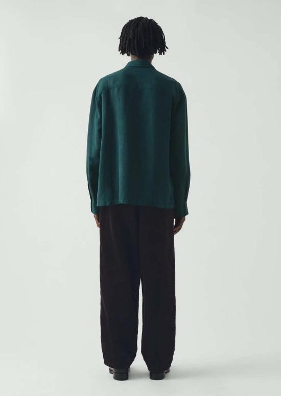  TOAST 긴팔 셔츠 토스트 리넨 헤링본  피콕 블루 - OTHER BRANDS