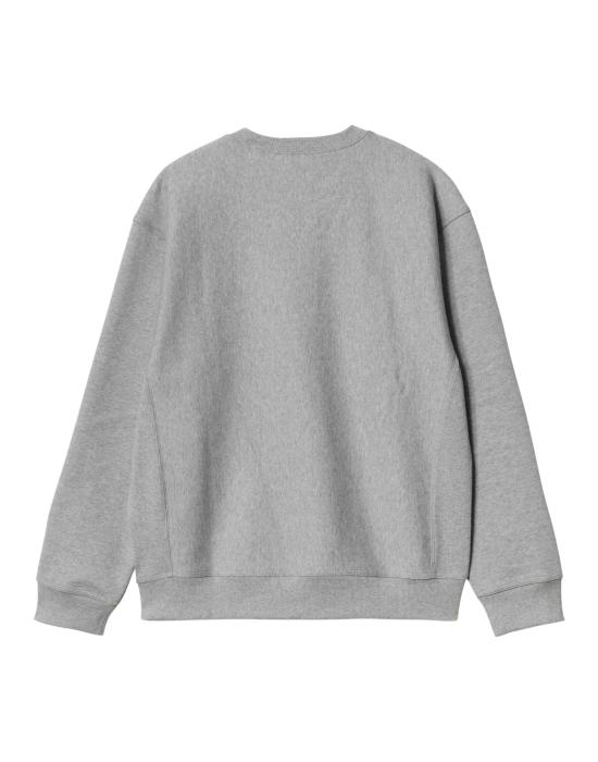 25FW 칼하트 WIP 긴팔 티셔츠 I025475V6XX GREY HEATHER DOM - CARHARTT WIP