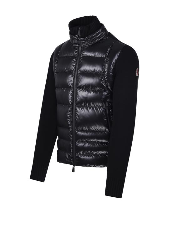 25FW 몽클레어 패딩 집업 니트 가디건 9B00009M1122999 BLACK DOM - MONCLER