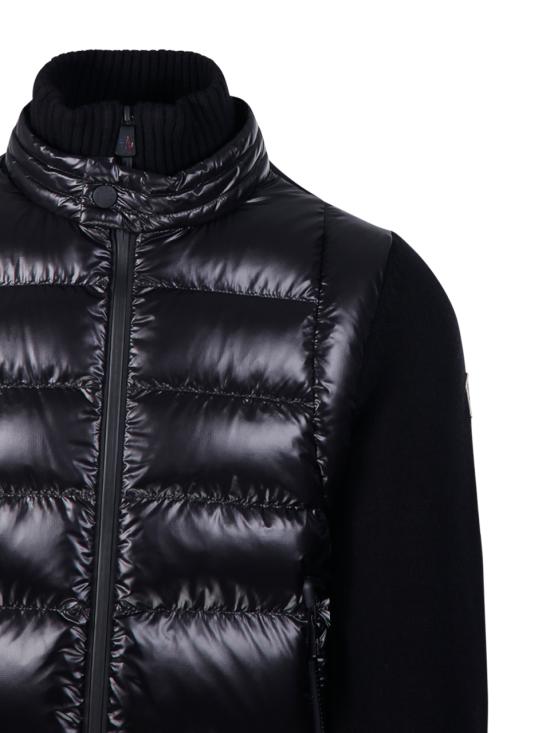 25FW 몽클레어 패딩 집업 니트 가디건 9B00009M1122999 BLACK DOM - MONCLER