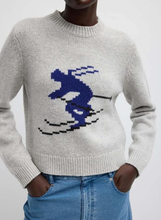  티비 터틀넥 소프트 울 스키 슈렁큰 스웨터