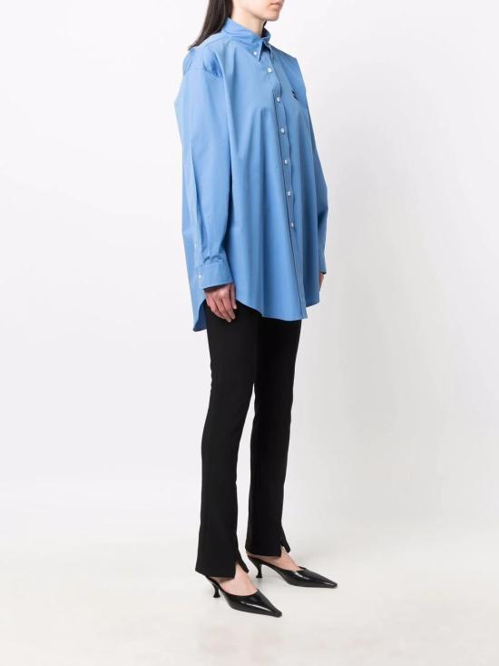 26SS 미우미우 오버사이즈드 포플린 셔츠 MK1626 10RGF0237 Light Blue - MIU MIU