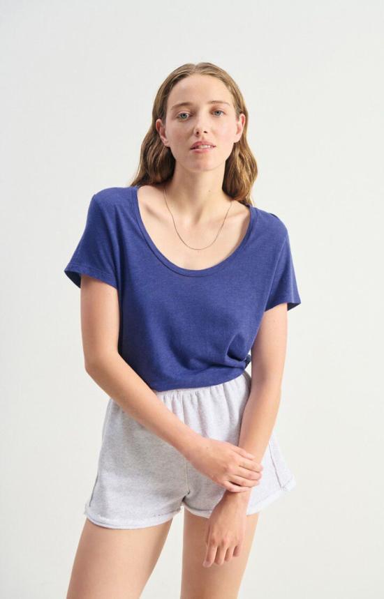  아메리칸 빈티지 반팔 티셔츠 잭슨빌 반팔 라운드넥 티셔츠 빈티지 코스믹 블루