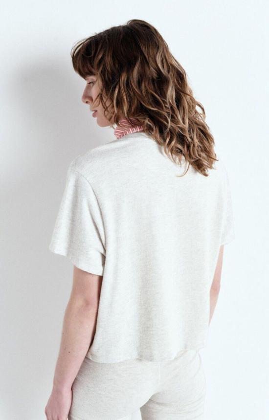  아메리칸 빈티지 반팔 티셔츠 Yp Awood 크롭 티셔츠 - AMERICAN VINTAGE