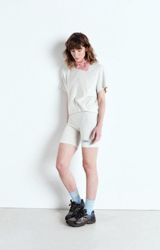  아메리칸 빈티지 반팔 티셔츠 Yp Awood 크롭 티셔츠 - AMERICAN VINTAGE