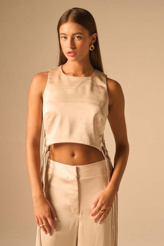  제이비큐 민소매 티셔츠 JBQ 베니타 탑 샴페인