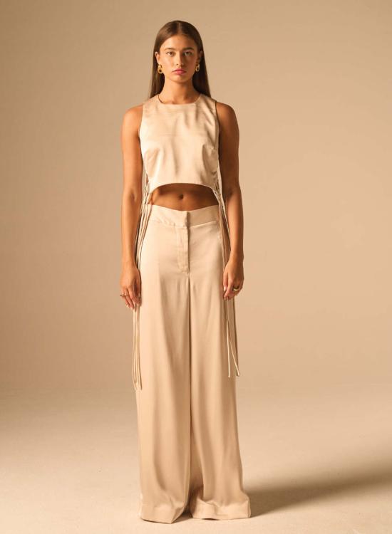  제이비큐 민소매 티셔츠 JBQ 베니타 탑 샴페인 - JBQ