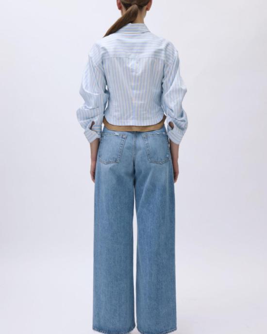  조나단 심카이 셔츠 분 콤보 셔츠 수국 블루 스트라이프 멀티 - JONATHAN SIMKHAI