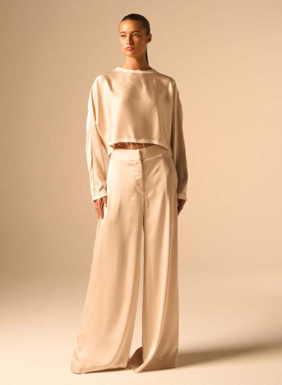  제이비큐 민소매 티셔츠 Jbq 안자 탑 샴페인 - JBQ