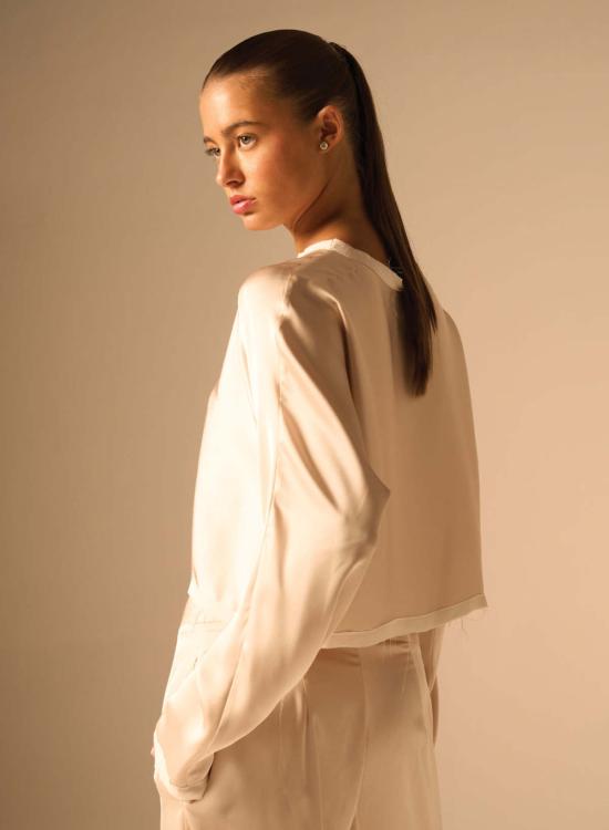  제이비큐 민소매 티셔츠 Jbq 안자 탑 샴페인 - JBQ