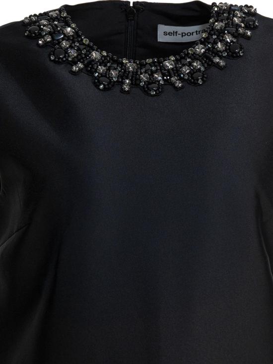 25FW 셀프 포트레이트 숏 원피스 AW25 061S B BLACK - SELF PORTRAIT