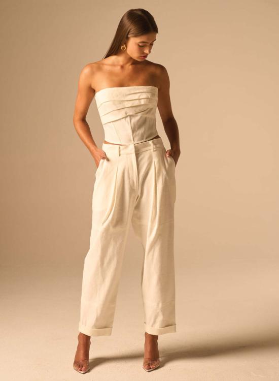  제이비큐 민소매 티셔츠 Jbq 벨루치 탑 에크루 - JBQ