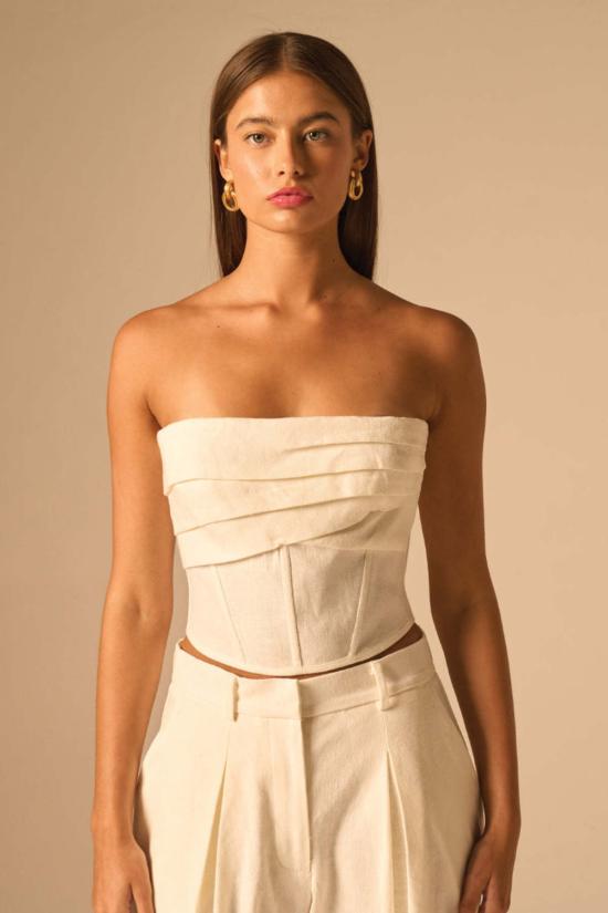  제이비큐 민소매 티셔츠 Jbq 벨루치 탑 에크루