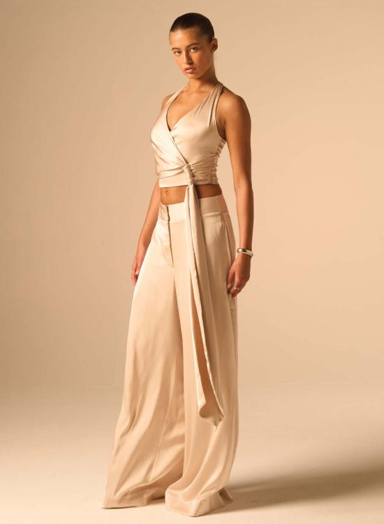  제이비큐 스트레이트 팬츠 Jbq 아를란 팬츠 샴페인 - JBQ