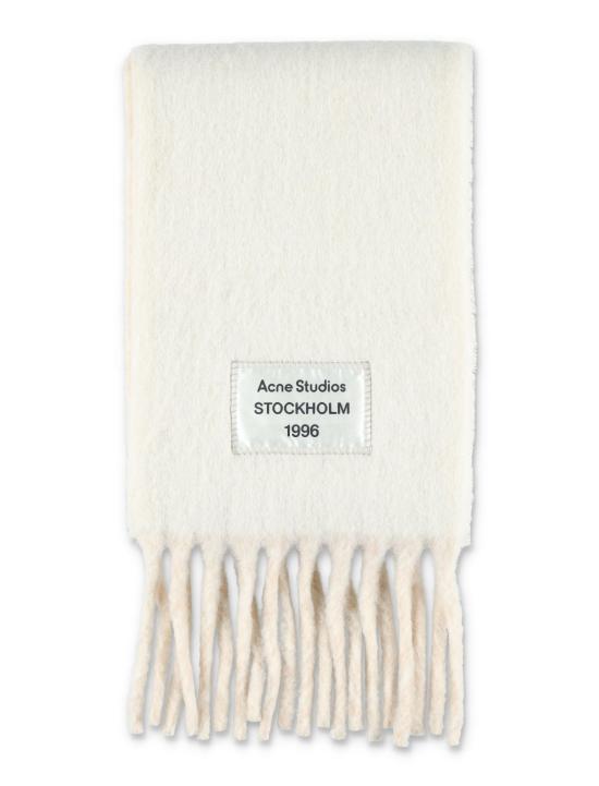 25FW 아크네 스튜디오 바이컬러 알파카 스카프 CA0343 AYS WHITE