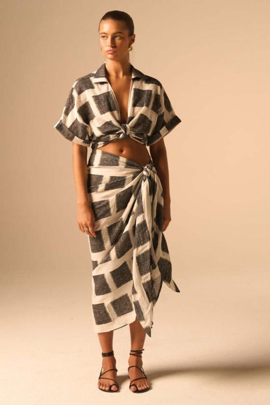  제이비큐 미디 스커트 JBQ 펄 스커트 스커트 블랙 스퀘어