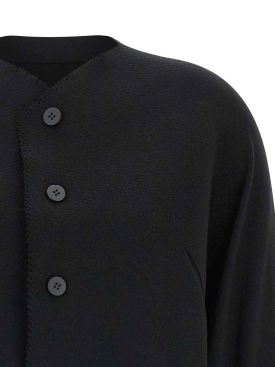  이세이 미야케 가디건 IM58KO35415 Black - ISSEY MIYAKE