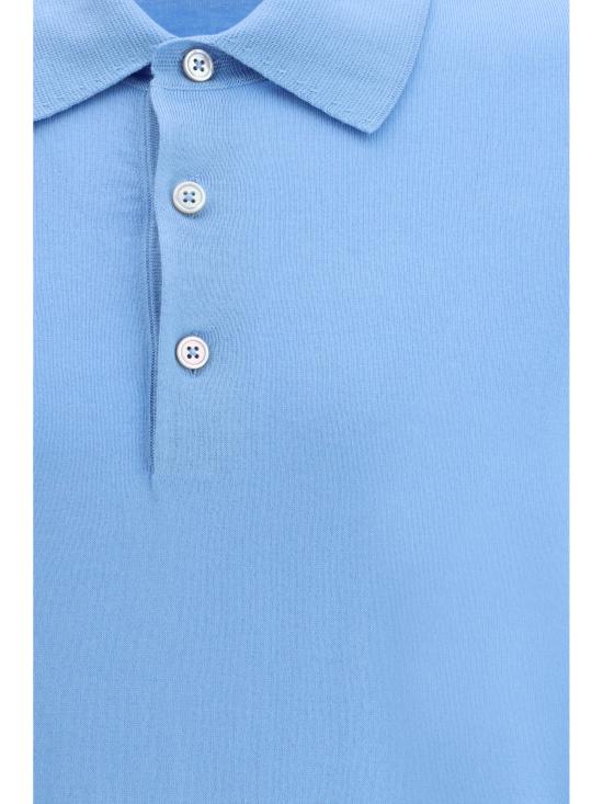 26SS 톰포드 폴로 티셔츠 KPS035YMC040 UCZ LIGHT BLUE - TOMFORD