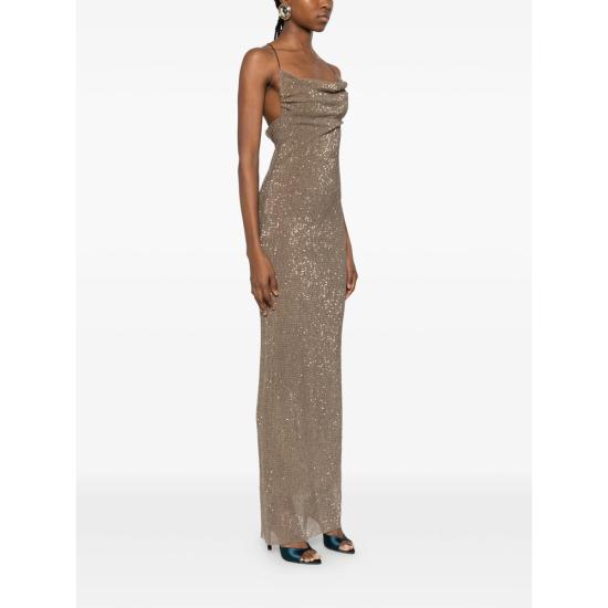 26SS 리디 롱 원피스 COSMOPOLITAN SMOKE BROWN - L'IDEE