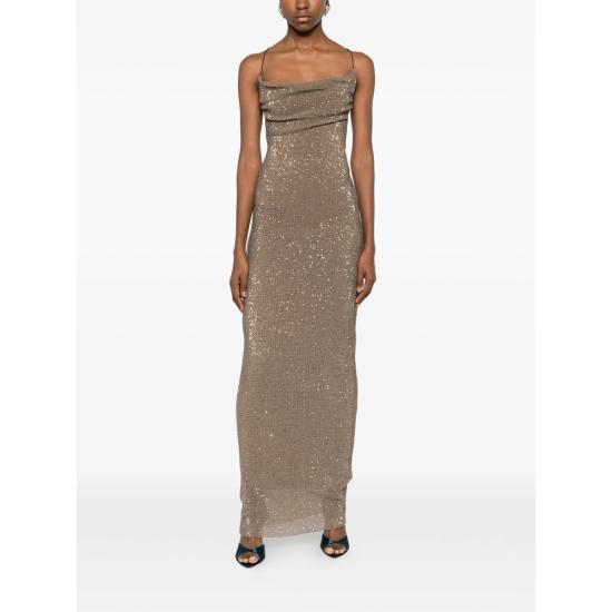 26SS 리디 롱 원피스 COSMOPOLITAN SMOKE BROWN - L'IDEE