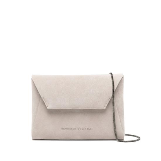 26SS 브루넬로 쿠치넬리 모닐레 장식 BC Duo 파우치 MWDLD2722 C8823 GREY