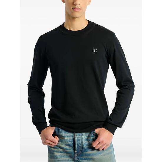 26SS 발망 스웨터 GH1KD000 KJ53 EQU BLACK - BALMAIN