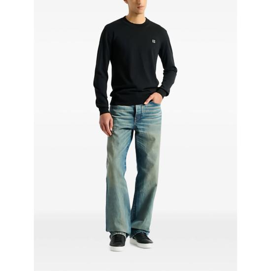 26SS 발망 스웨터 GH1KD000 KJ53 EQU BLACK - BALMAIN