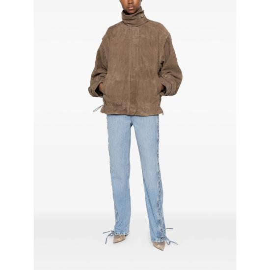 26SS 로테이트 가죽 자켓 1160521683 OVERSIZE L 1683 BROWN - ROTATE